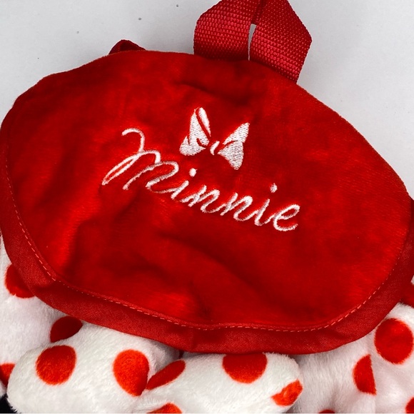 Disney Minnie Mouse Set Of 2 Kids Drawstring Polka Dot Flap Backpacks Cinch Bags - Picture 3 of 8